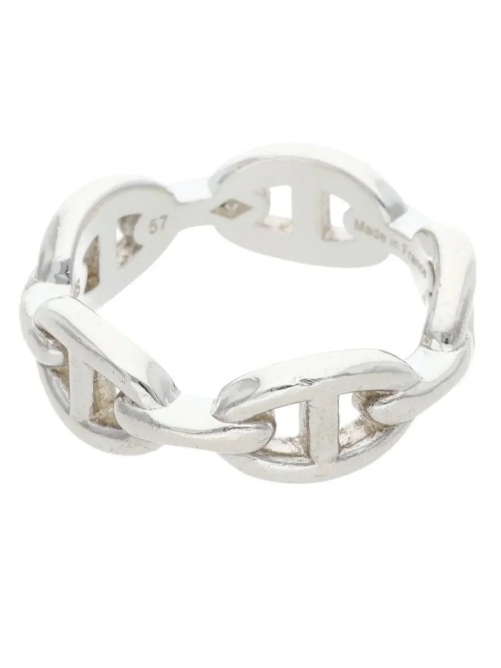 Hermes Chaine D'ancre Enchainee PM Silver Ring